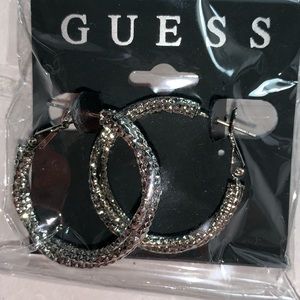 Guess | Jewelry | Nwt Auth Guess Diamond Cut Multi Rope Hoop Earring ...